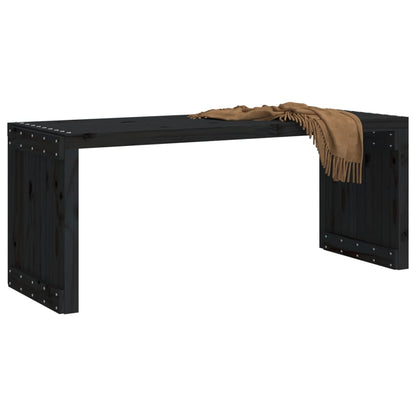 Garden Bench | Black | Solid pine wood | Large | Extendable