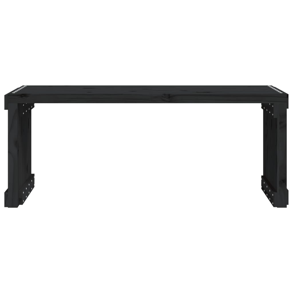 Garden Bench | Black | Solid pine wood | Large | Extendable