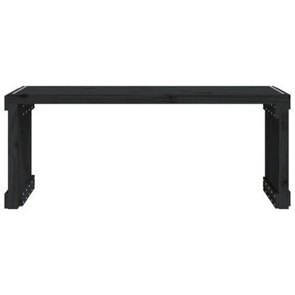 Garden Bench | Black | Solid pine wood | Large | Extendable