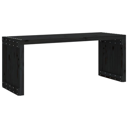 Garden Bench | Black | Solid pine wood | Large | Extendable