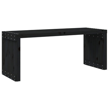 Garden Bench | Black | Solid pine wood | Large | Extendable