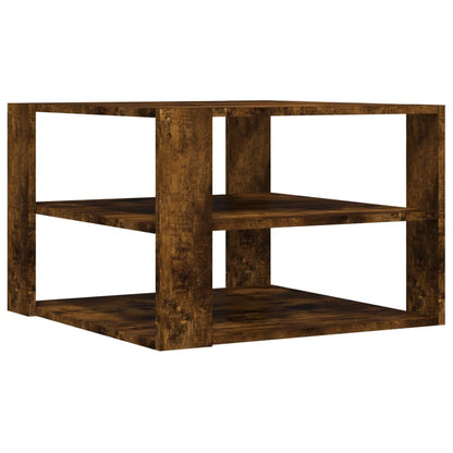 Coffee Table Smoked Oak 58x58x40 cm Engineered Wood