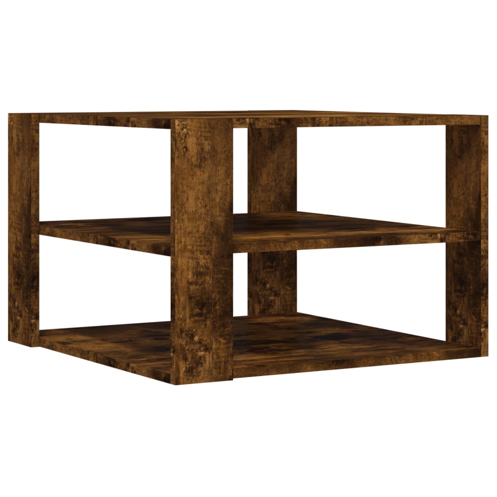 Coffee Table Smoked Oak 58x58x40 cm Engineered Wood