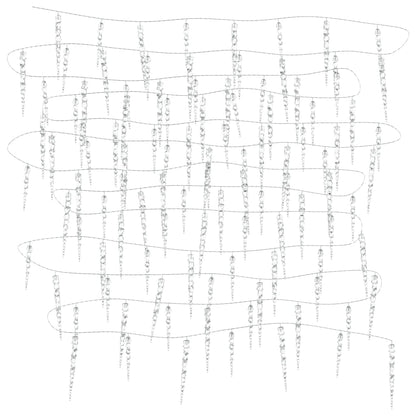 Christmas Icicle Light 100 LEDs Warm White 10 m Acrylic PVC