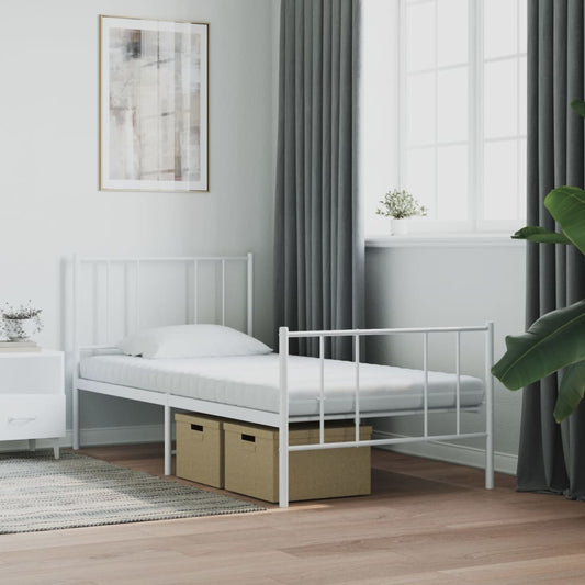 Foam Mattress White 90x190 cm 7-Zone Hardness 20 ILD