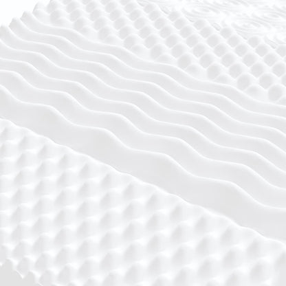 Foam Mattress White 90x190 cm 7-Zone Hardness 20 ILD