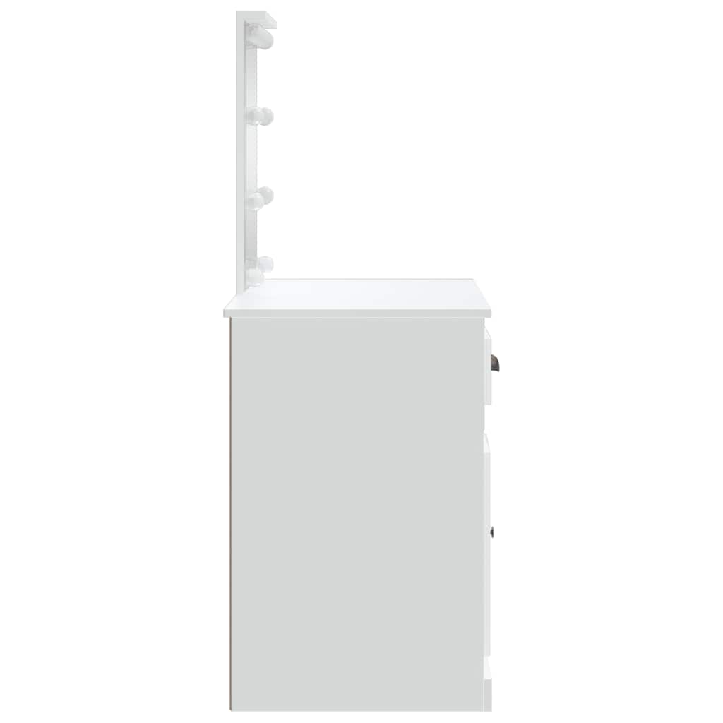 Dressing Table with LED Lights White 90x42x132,5 cm