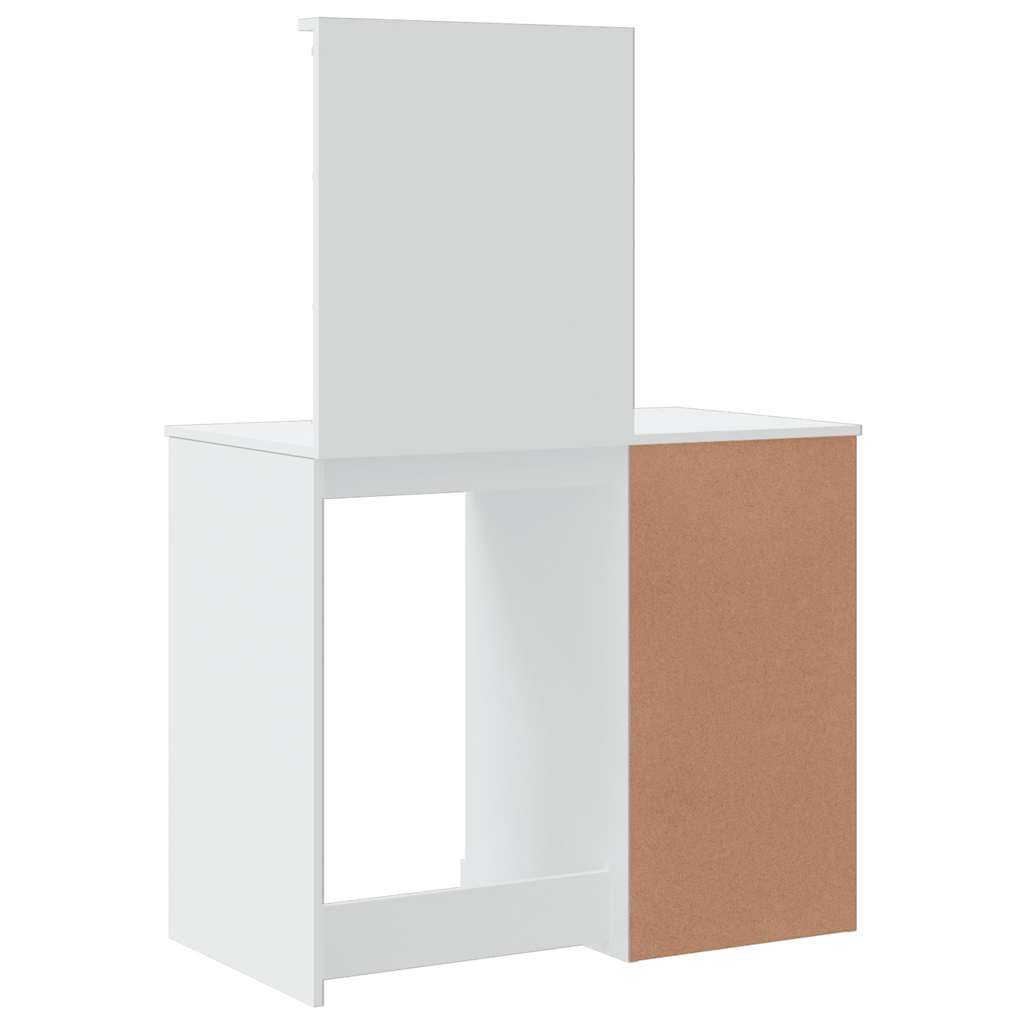 Dressing Table with LED Lights White 90x42x132,5 cm