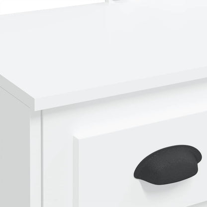 Dressing Table with LED Lights White 90x42x132,5 cm