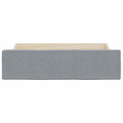 Bed Storage Drawers 2 pcs Light Grey Engineered Wood and Fabric