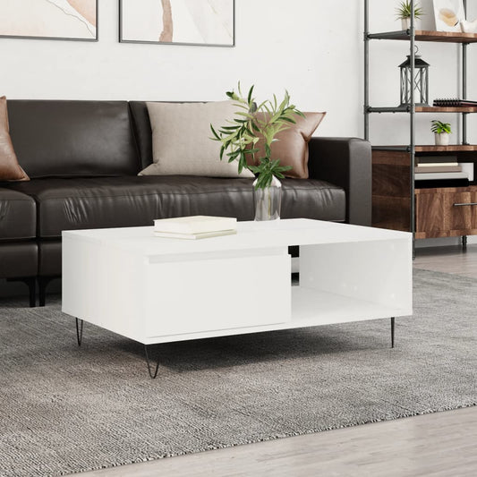 Coffee Table White 90x60x35 cm Engineered Wood