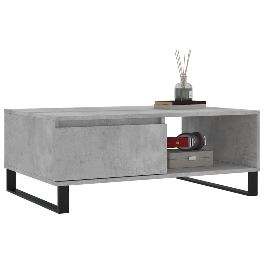 Coffee Table Concrete Grey 90x60x35 cm Engineered Wood