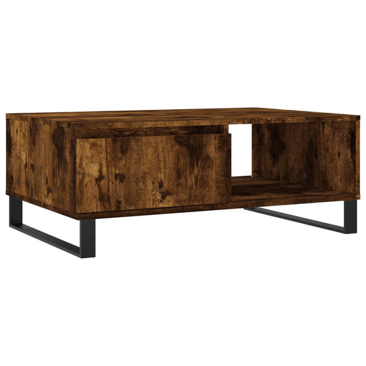 Coffee Table Smoked Oak 90x60x35 cm Engineered Wood