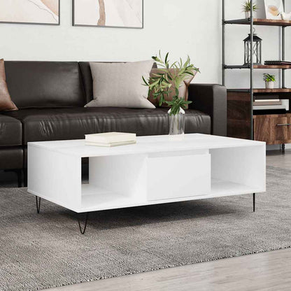 Coffee Table White 104x60x35 cm Engineered Wood