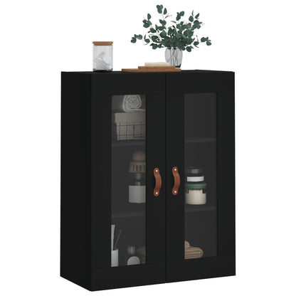 Wall Mounted Cabinet Black 69,5x34x90 cm