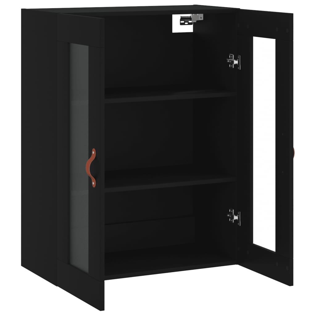 Wall Mounted Cabinet Black 69,5x34x90 cm