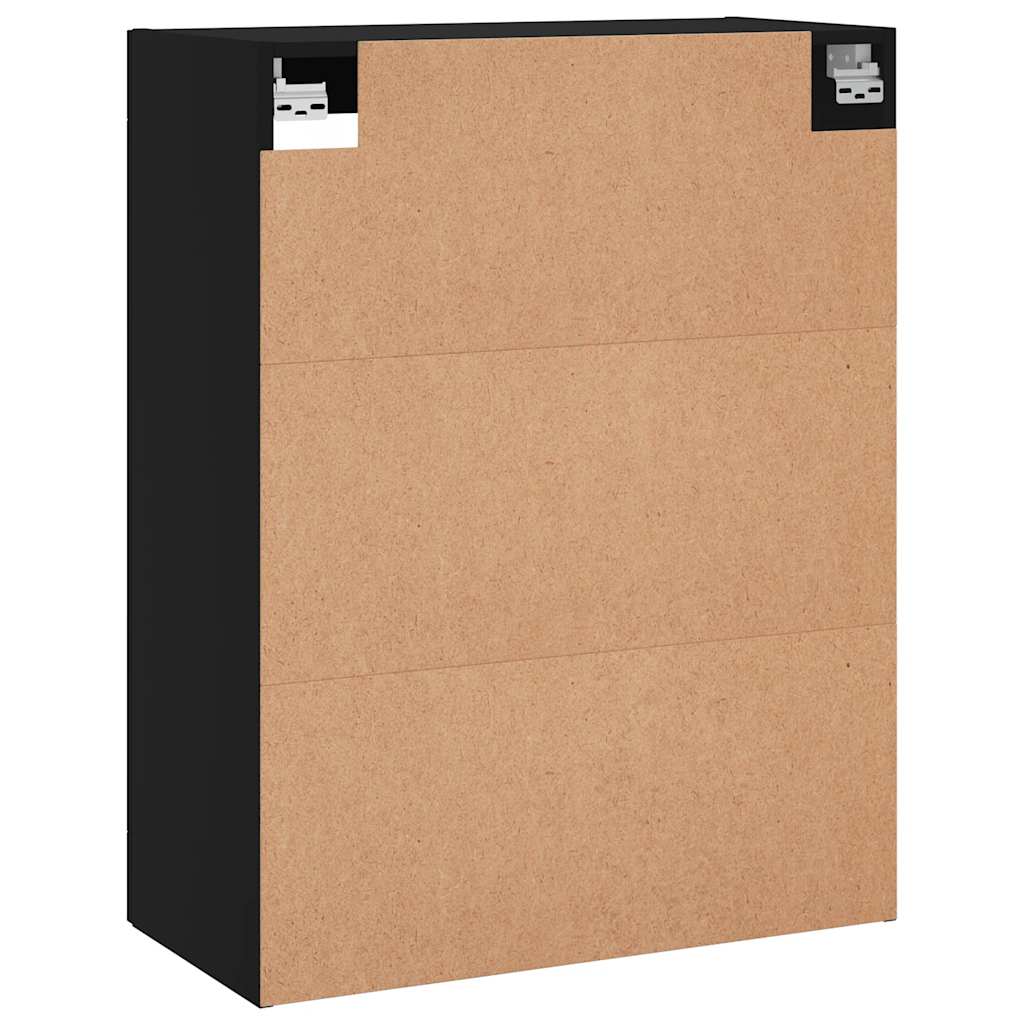 Wall Mounted Cabinet Black 69,5x34x90 cm