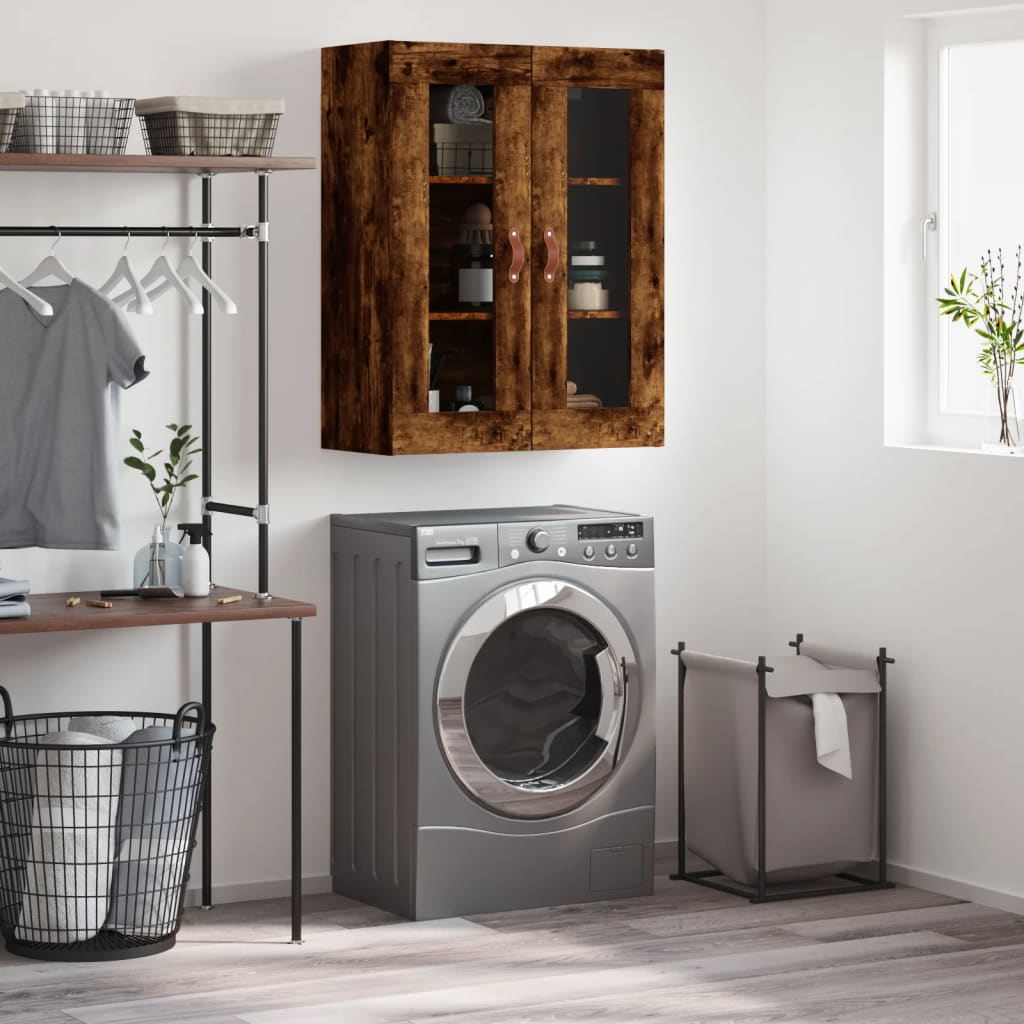 Wall Mounted Cabinet Smoked Oak 69,5x34x90 cm