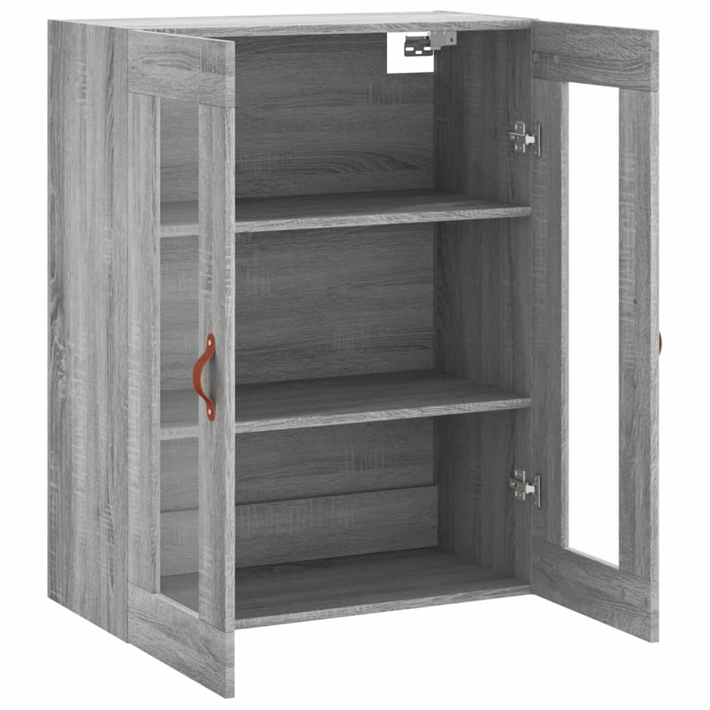 Wall Mounted Cabinet Grey Sonoma 69,5x34x90 cm