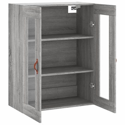 Wall Mounted Cabinet Grey Sonoma 69,5x34x90 cm