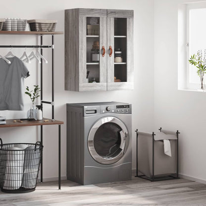 Wall Mounted Cabinet Grey Sonoma 69,5x34x90 cm