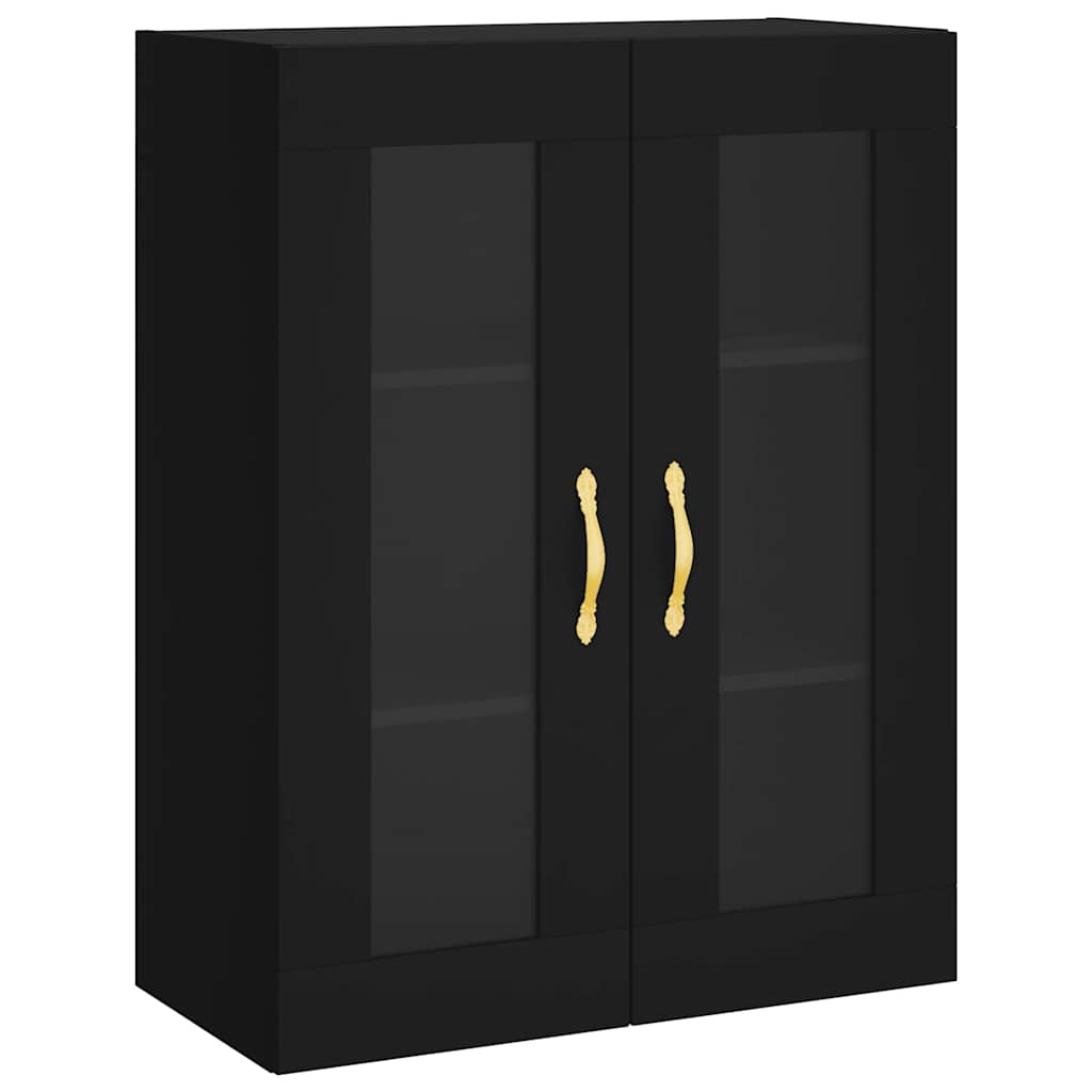 Wall Mounted Cabinet Black 69,5x34x90 cm