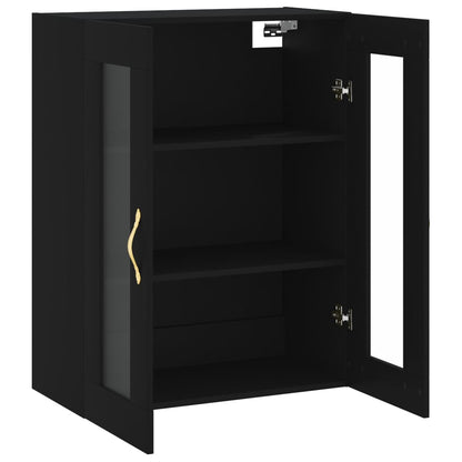 Wall Mounted Cabinet Black 69,5x34x90 cm