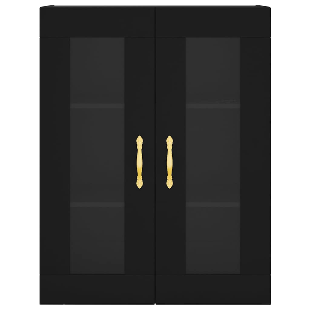 Wall Mounted Cabinet Black 69,5x34x90 cm