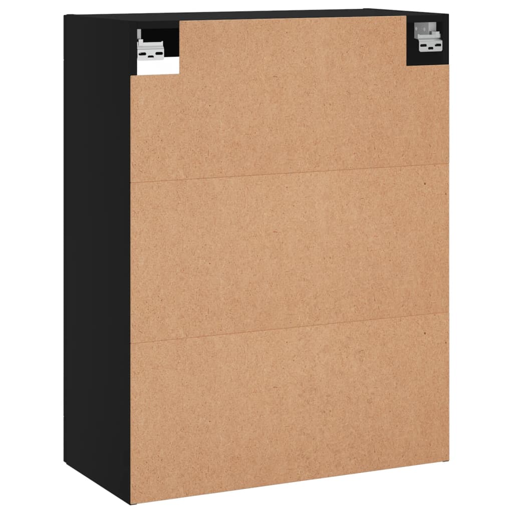 Wall Mounted Cabinet Black 69,5x34x90 cm