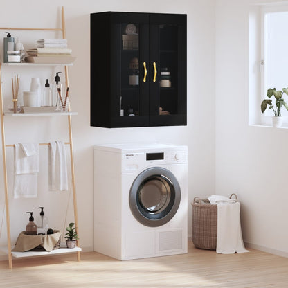 Wall Mounted Cabinet Black 69,5x34x90 cm