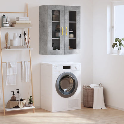 Wall Mounted Cabinet Concrete Grey 69,5x34x90 cm