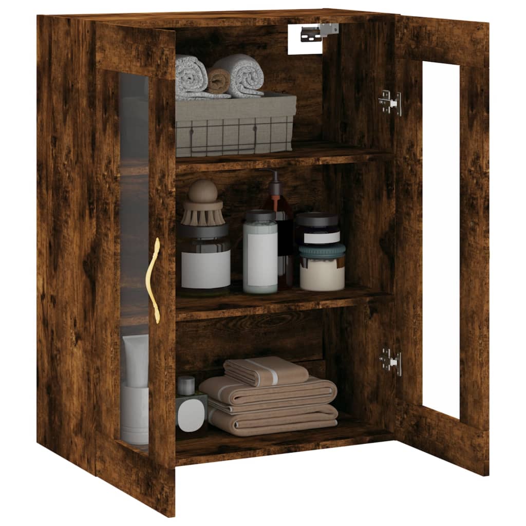 Wall Mounted Cabinet Smoked Oak 69,5x34x90 cm