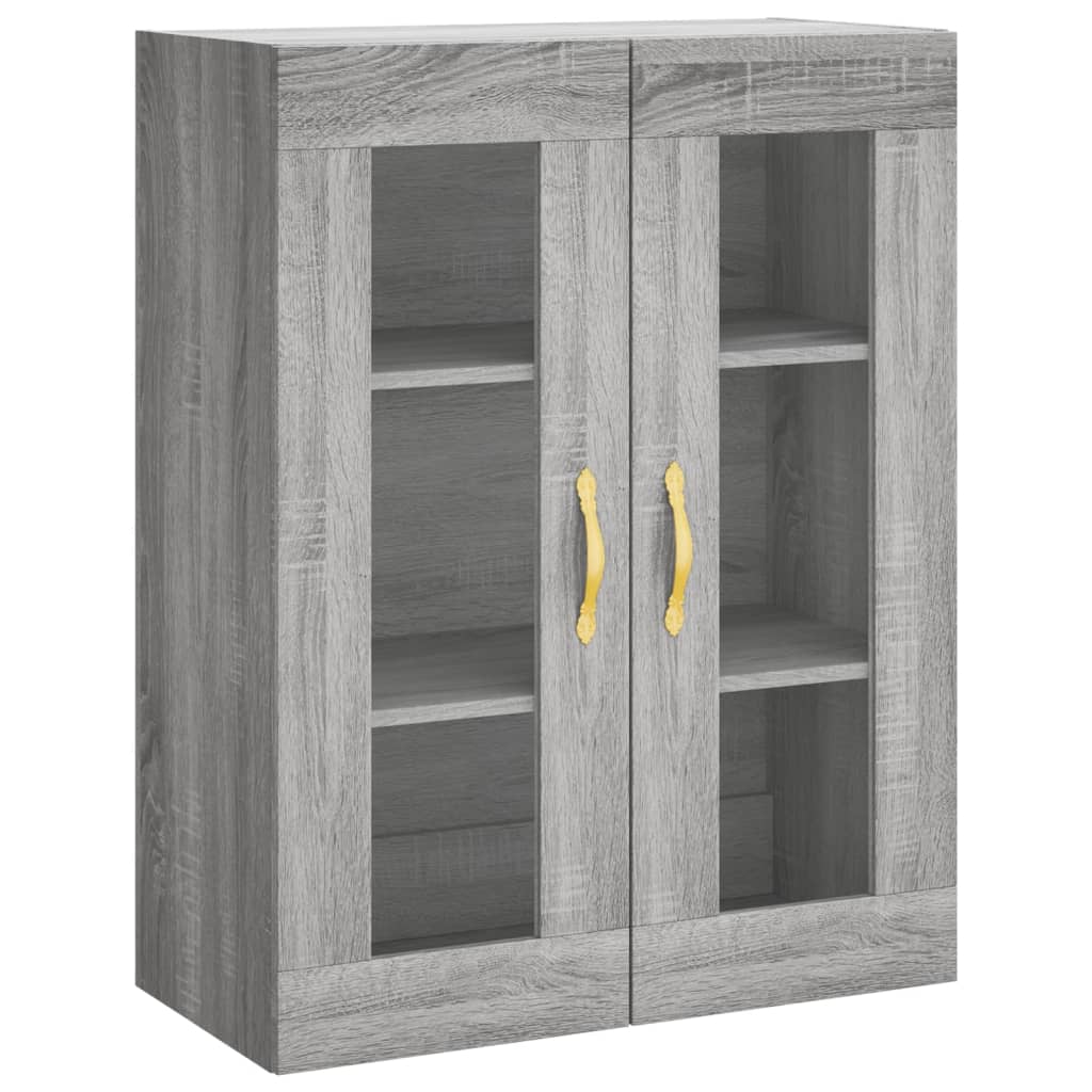 Wall Mounted Cabinet Grey Sonoma 69,5x34x90 cm