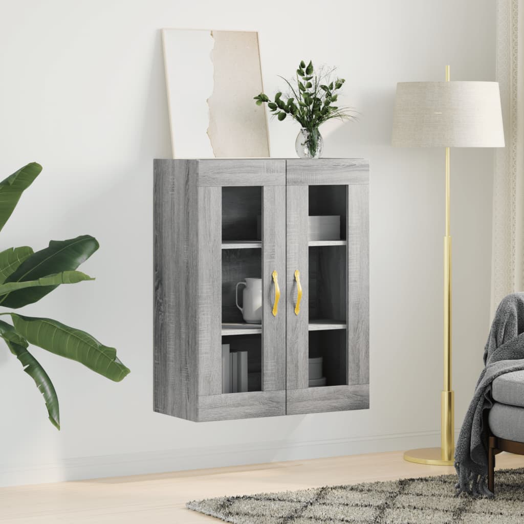 Wall Mounted Cabinet Grey Sonoma 69,5x34x90 cm