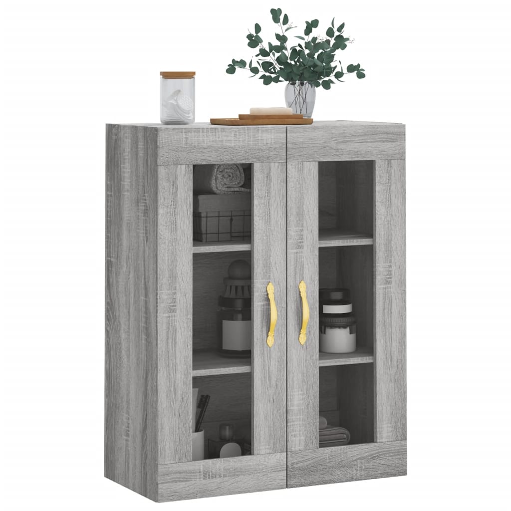 Wall Mounted Cabinet Grey Sonoma 69,5x34x90 cm