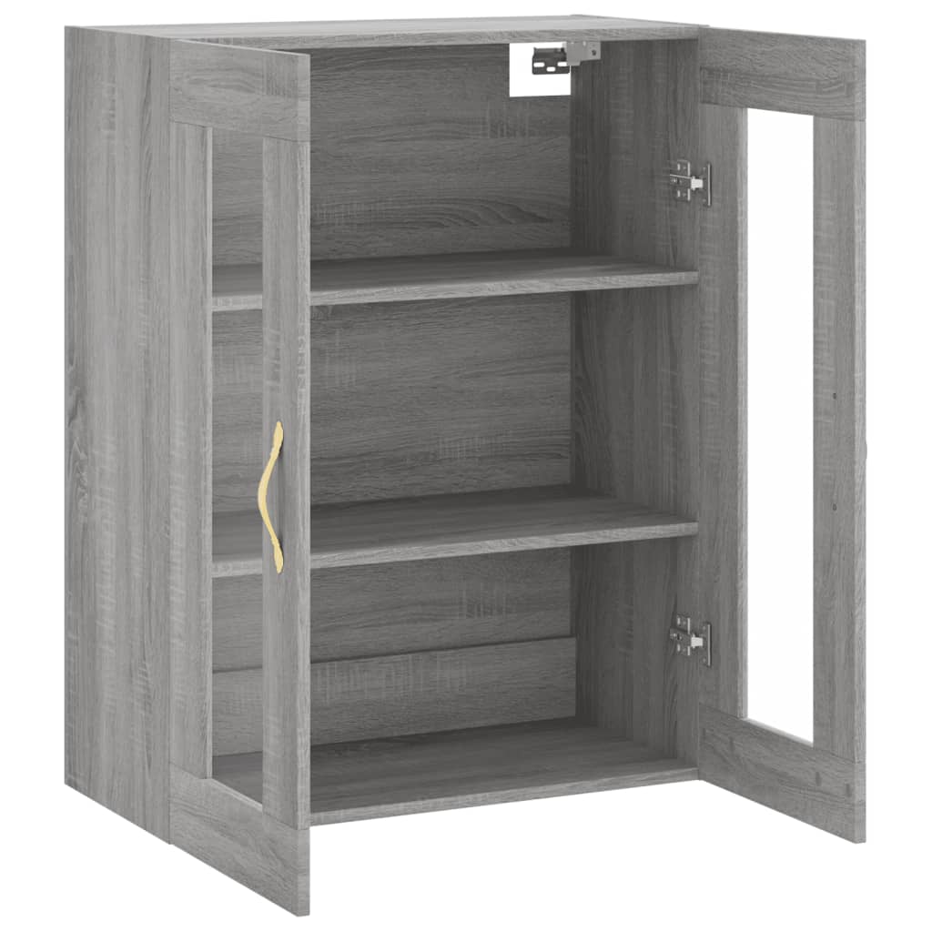 Wall Mounted Cabinet Grey Sonoma 69,5x34x90 cm