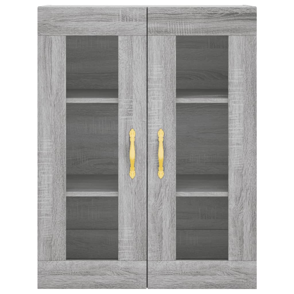 Wall Mounted Cabinet Grey Sonoma 69,5x34x90 cm