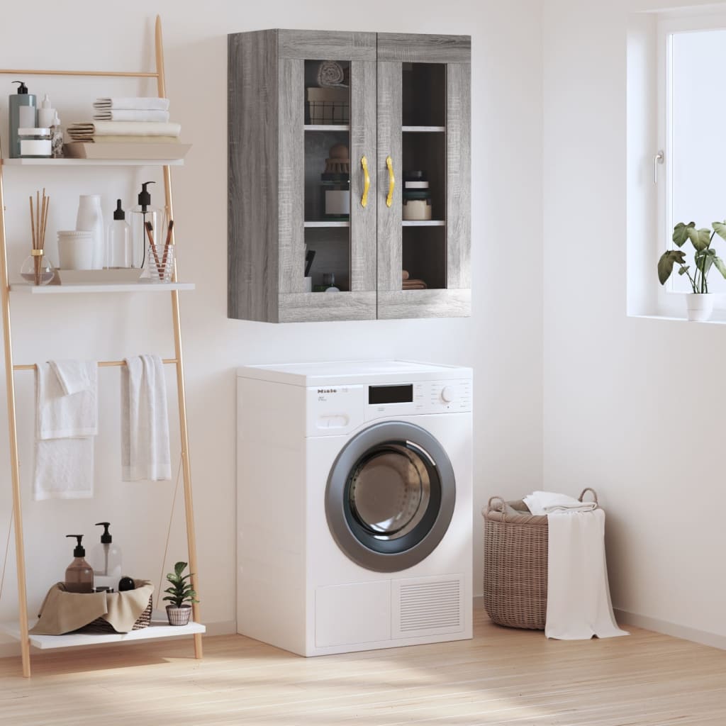 Wall Mounted Cabinet Grey Sonoma 69,5x34x90 cm