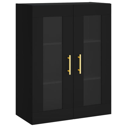 Wall Mounted Cabinet Black 69,5x34x90 cm