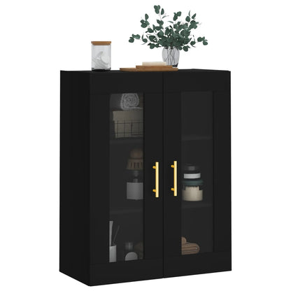 Wall Mounted Cabinet Black 69,5x34x90 cm