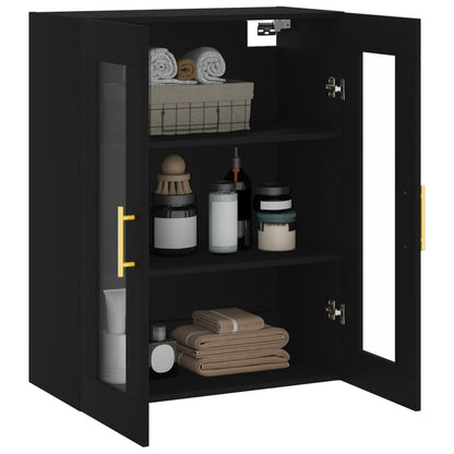 Wall Mounted Cabinet Black 69,5x34x90 cm