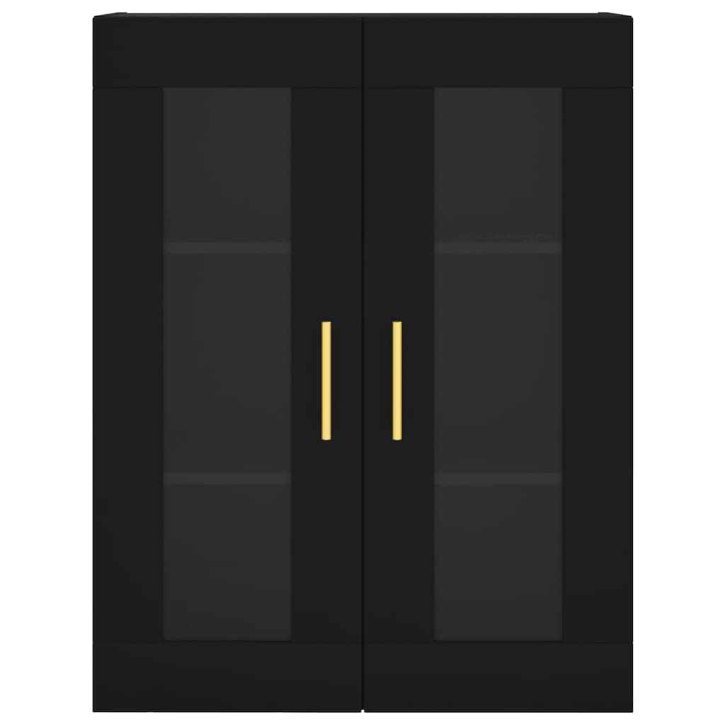 Wall Mounted Cabinet Black 69,5x34x90 cm