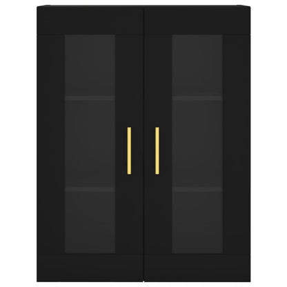 Wall Mounted Cabinet Black 69,5x34x90 cm