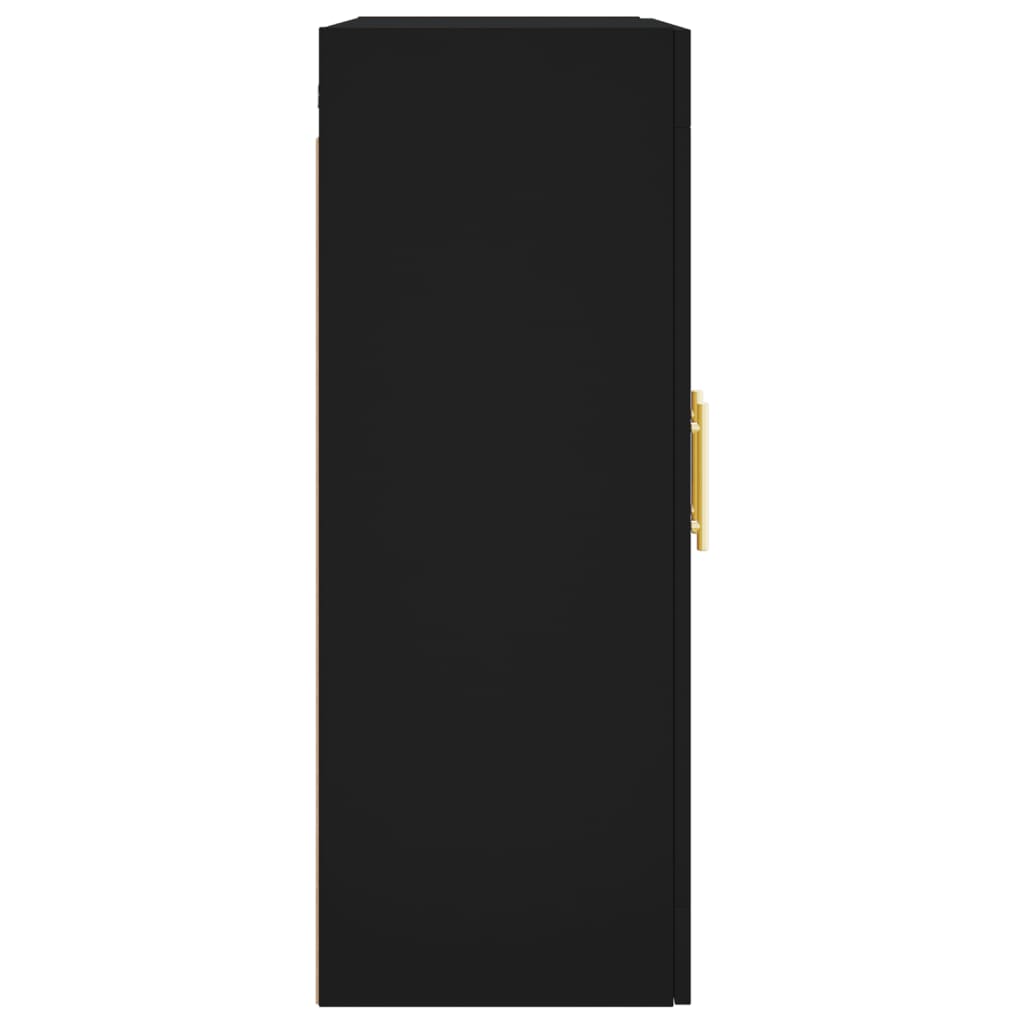 Wall Mounted Cabinet Black 69,5x34x90 cm