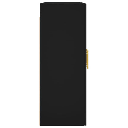 Wall Mounted Cabinet Black 69,5x34x90 cm