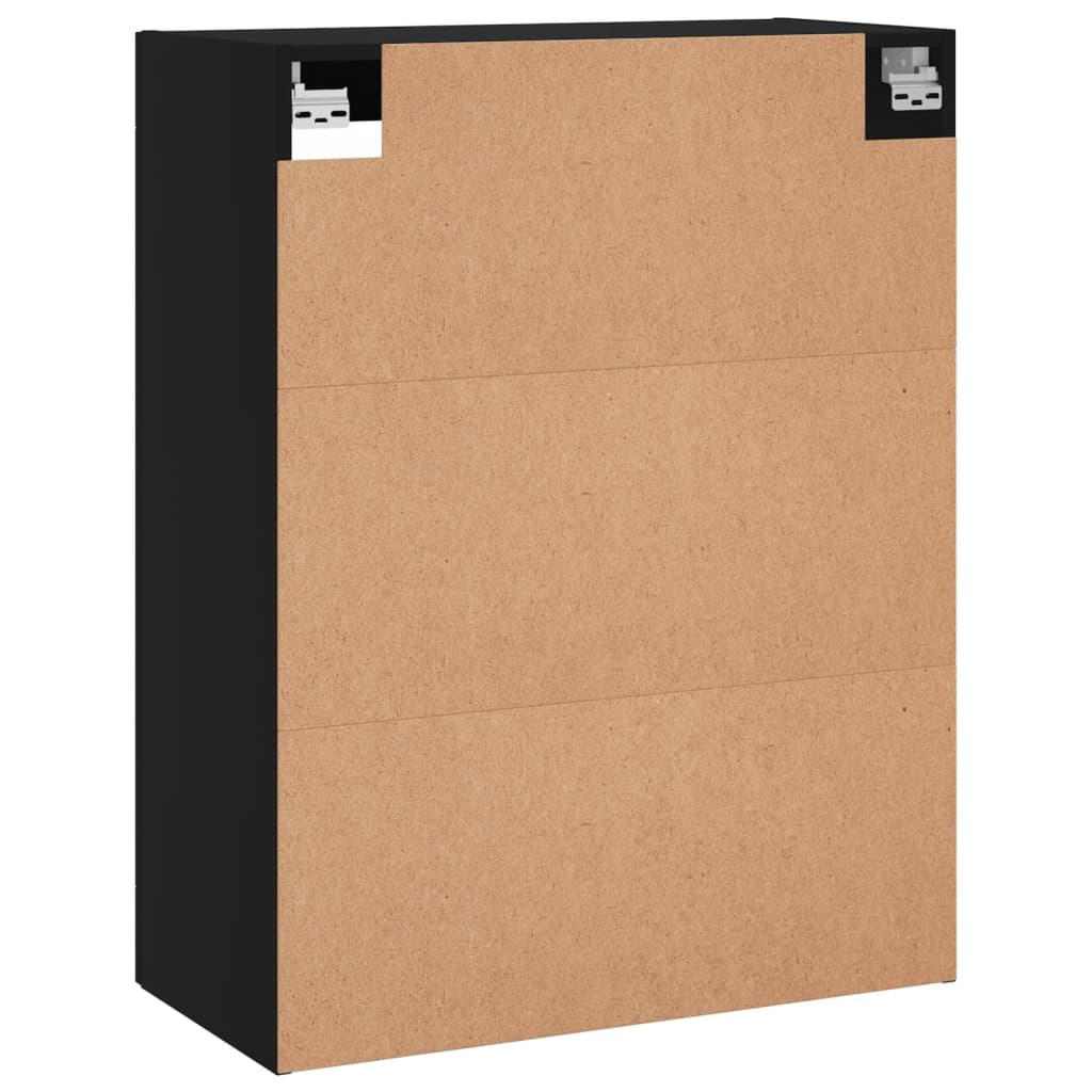 Wall Mounted Cabinet Black 69,5x34x90 cm
