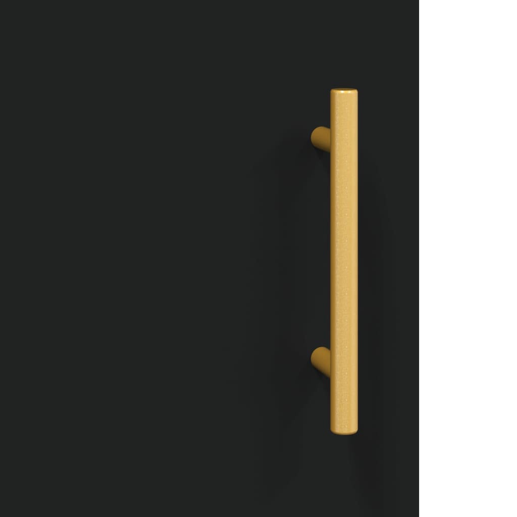 Wall Mounted Cabinet Black 69,5x34x90 cm