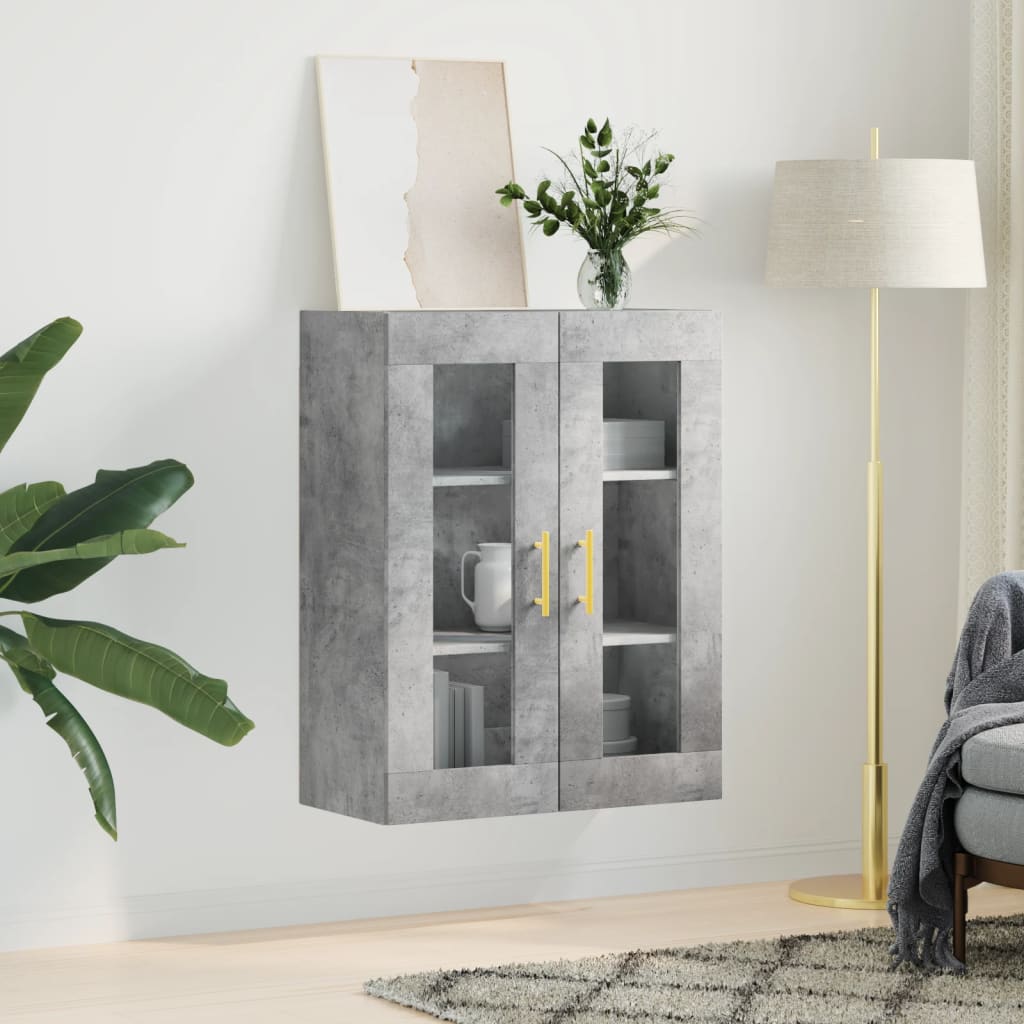 Wall Mounted Cabinet Concrete Grey 69,5x34x90 cm