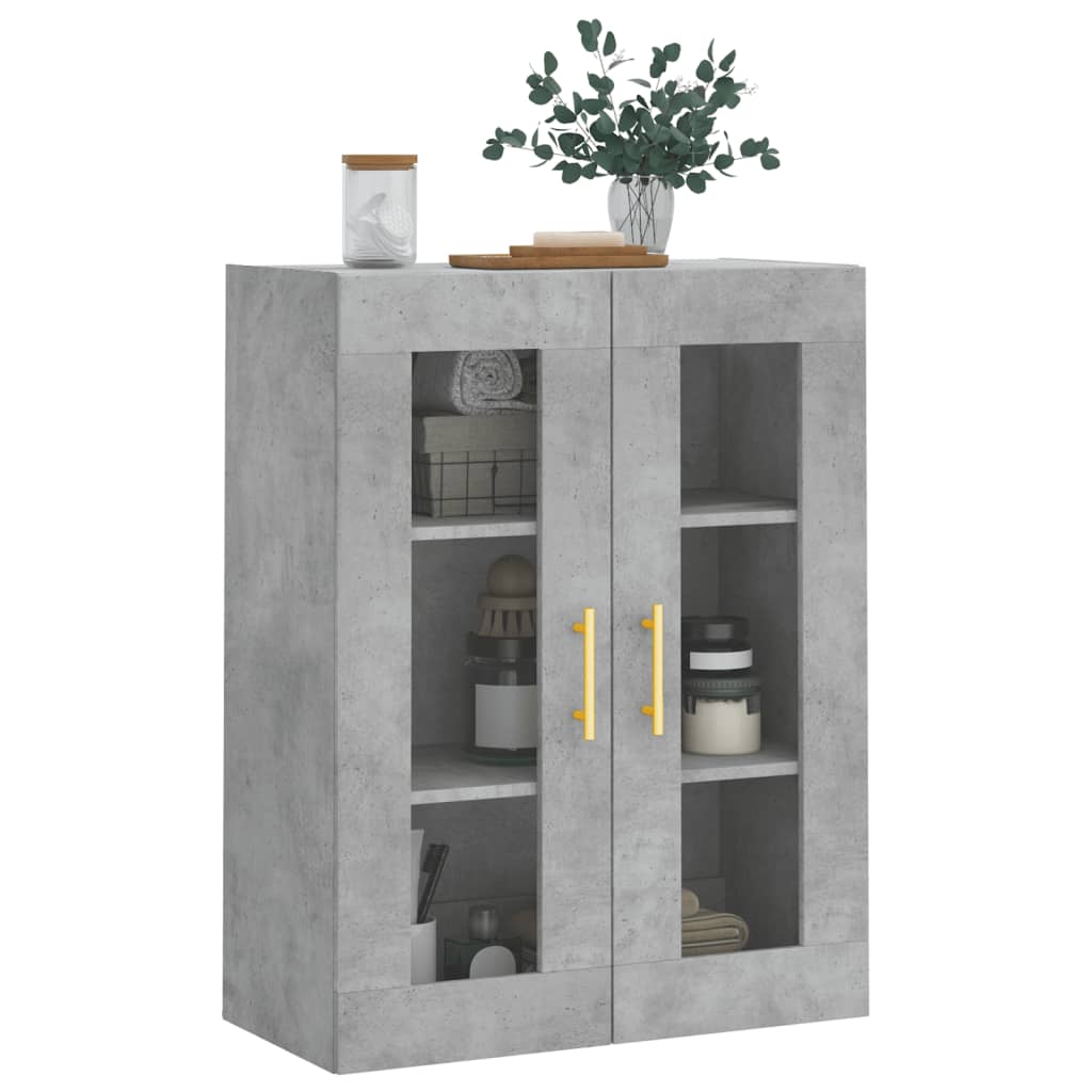 Wall Mounted Cabinet Concrete Grey 69,5x34x90 cm