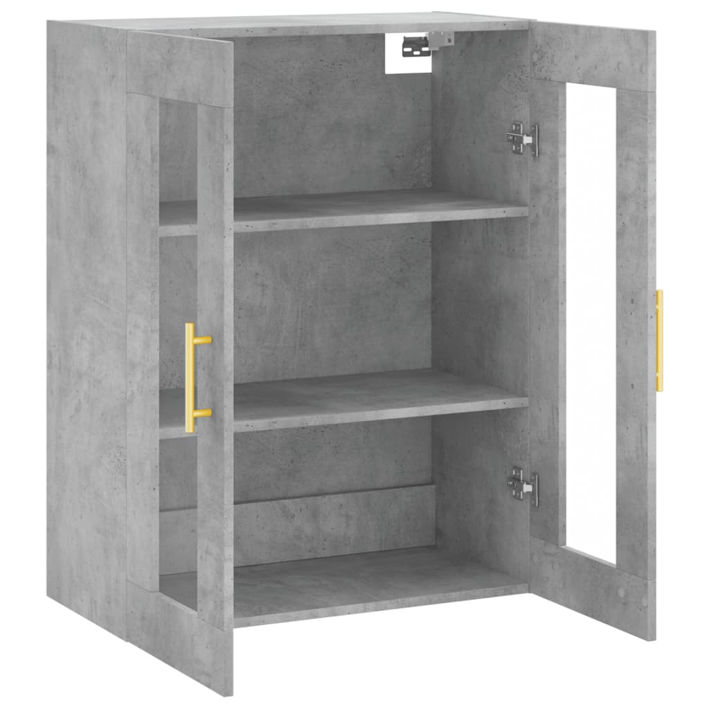Wall Mounted Cabinet Concrete Grey 69,5x34x90 cm